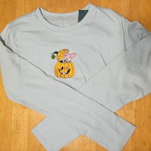 PIGLET WINNIE THE POOH LONG SLEEVE CROP TOP
